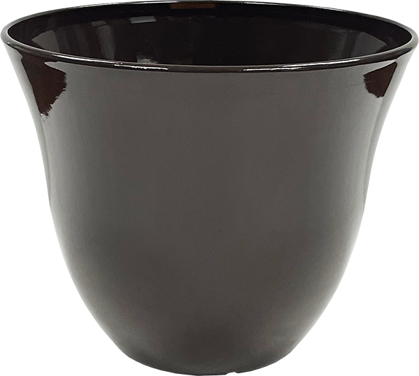 13 x 10.5 Baby Bell Planter Chocolate Gloss - 12 per case - Decorative Planters